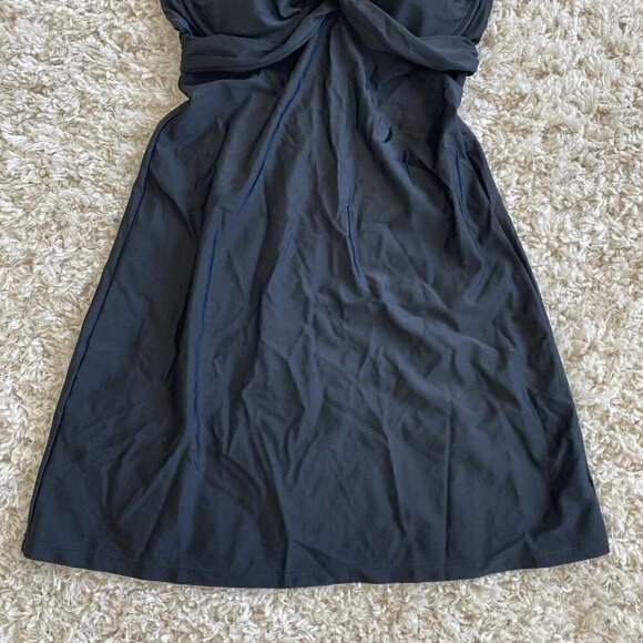 Athleta Tara Halter Tankini Swim Dress Black Underwire 492068 Women's 34 B/C - Picture 3 of 8